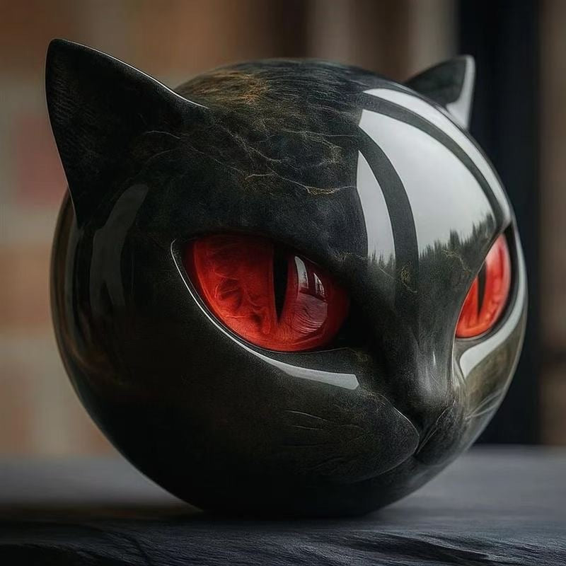 🔥LAST DAY 50% OFF - Stately home accent & sophisticated contemporary masterpiece - Opulent black cat sculpture
