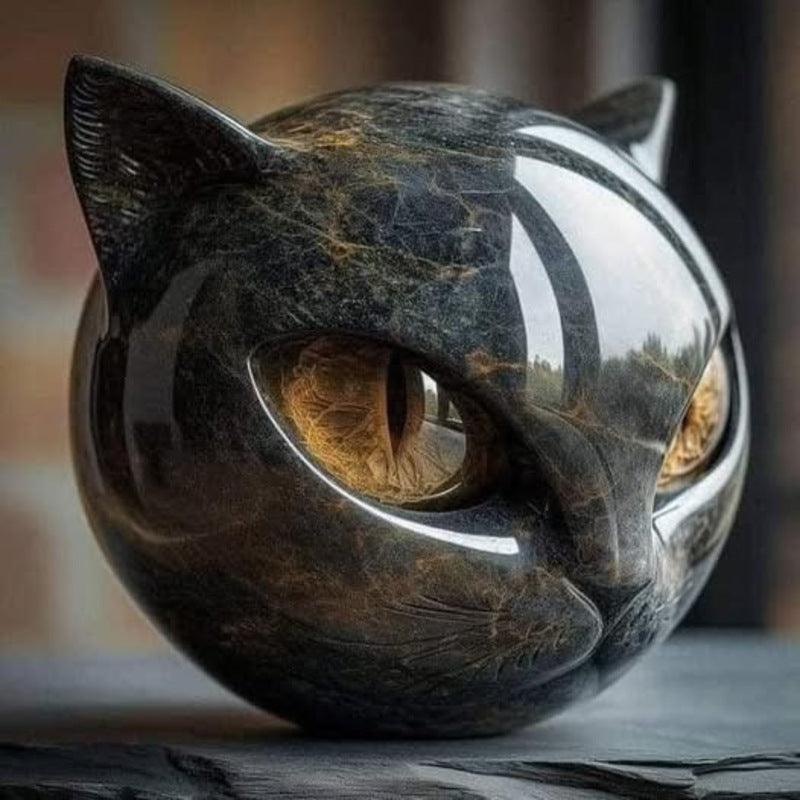 🔥LAST DAY 50% OFF - Stately home accent & sophisticated contemporary masterpiece - Opulent black cat sculpture
