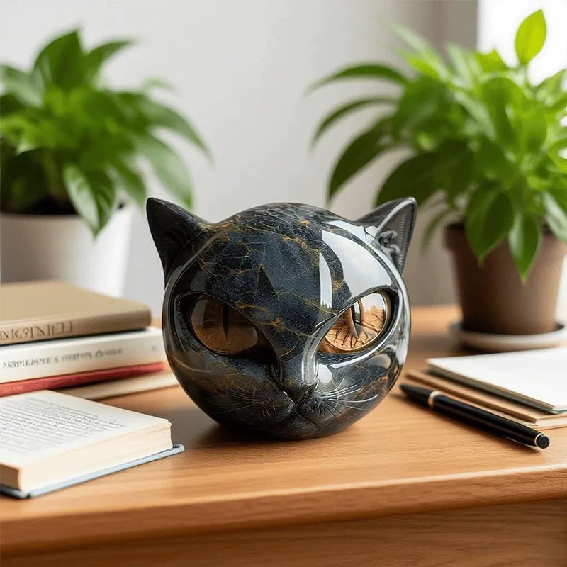 🔥LAST DAY 50% OFF - Stately home accent & sophisticated contemporary masterpiece - Opulent black cat sculpture