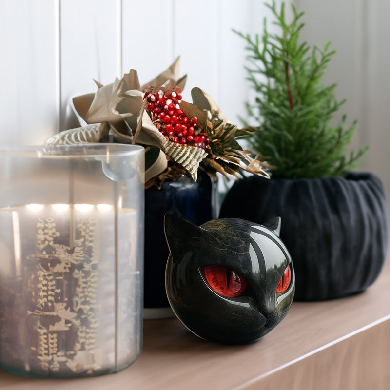 🔥LAST DAY 50% OFF - Stately home accent & sophisticated contemporary masterpiece - Opulent black cat sculpture