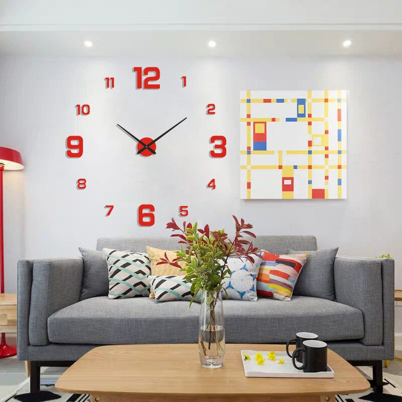 3D Wall Decal Decorative Clock