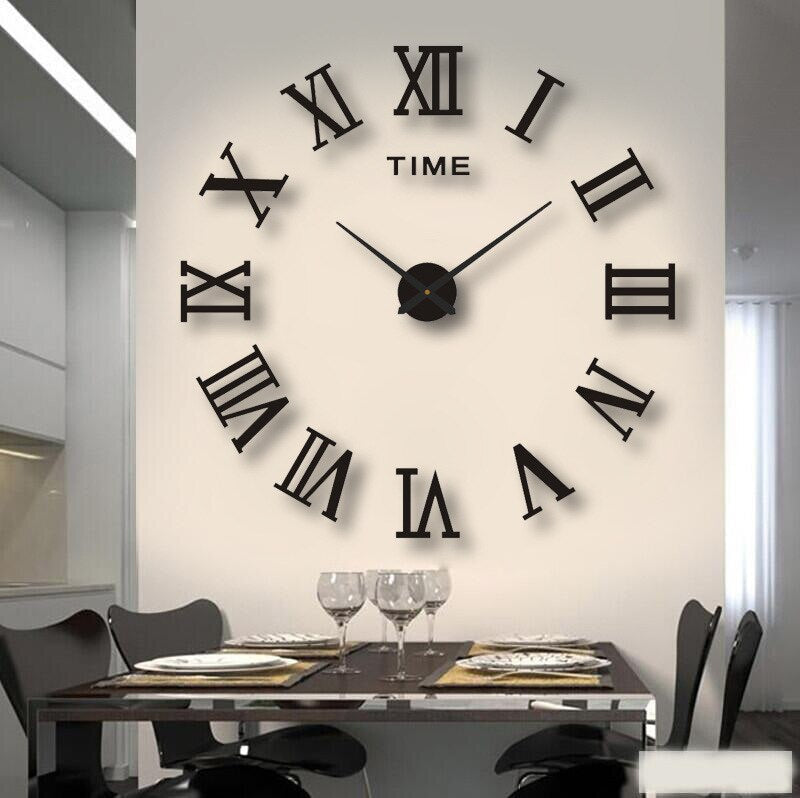 3D Wall Decal Decorative Clock