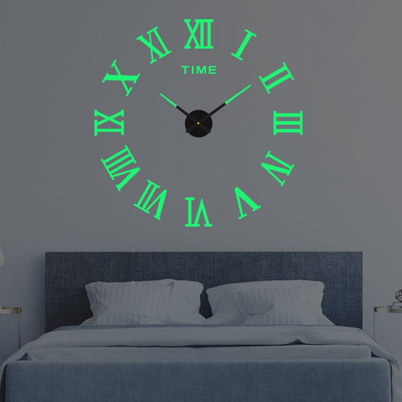 3D Wall Decal Decorative Clock