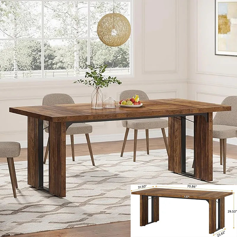 Circle Dining Table for 4–6 – Adjustable 43.3"–59" Modern Farmhouse Kitchen Table