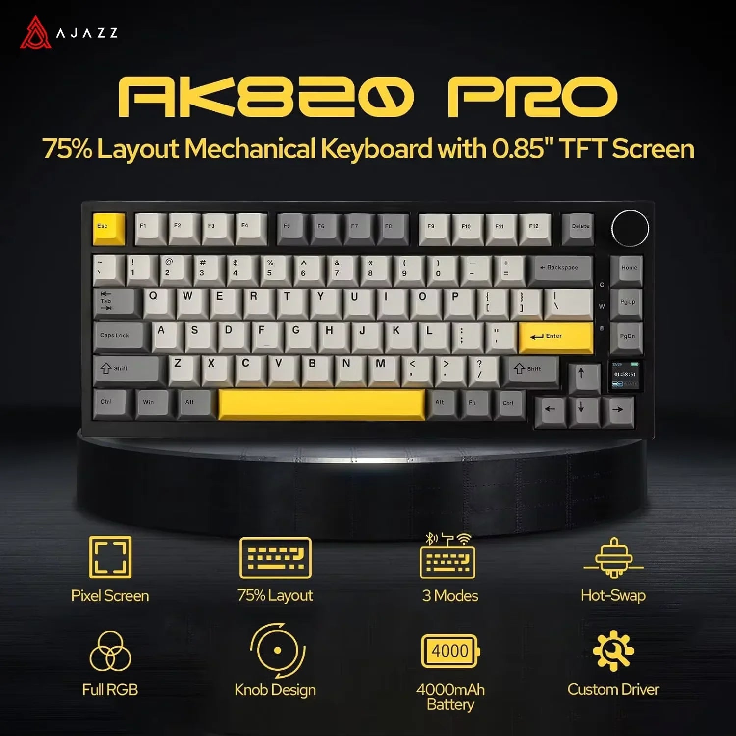 Ajazz AK820 Pro Gaming Mechanical Keyboard