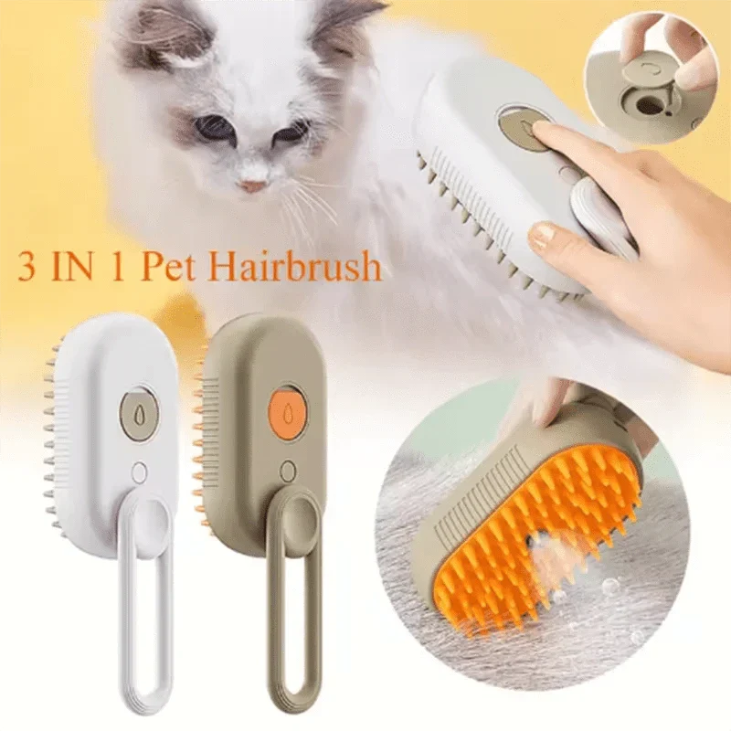 Brosse de massage spray pour chien & chat – Bain, épilation & peigne